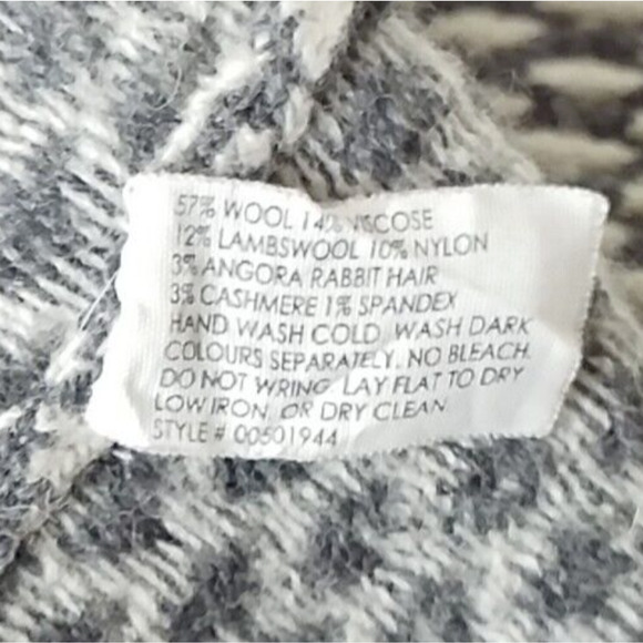 Club Monaco Gray White Wool Blend Sweater Scoop Neck Long Sleeve Women’s XS - Picture 6 of 6